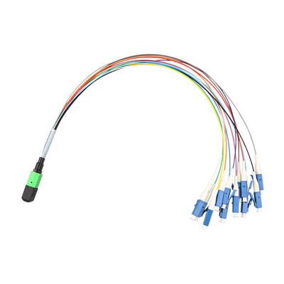 4 núcleos 8 núcleos Fanout patch cord com conector mtp/mpo